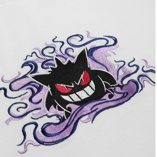 Embroidered Gengar Pokemon t-shirt