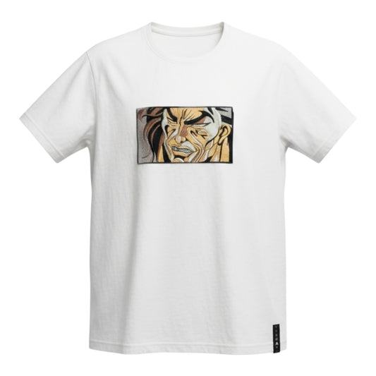 Embroidered “Yujiro Hanma”Anime White t-shirt