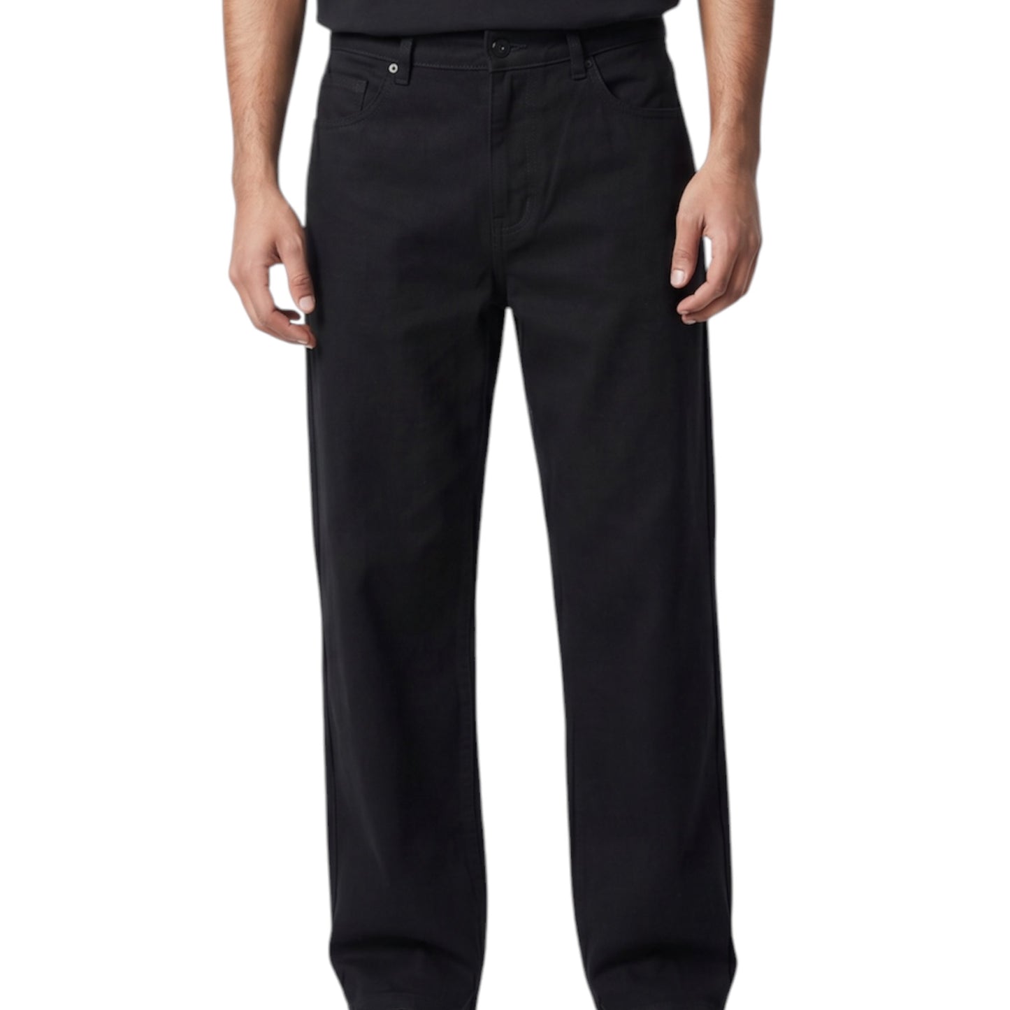 Jet Black Wide Leg Denim