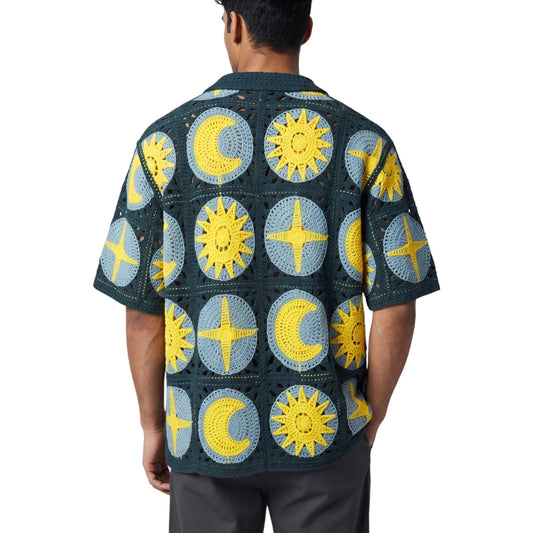 Astrological Crochet Button Down Shirt