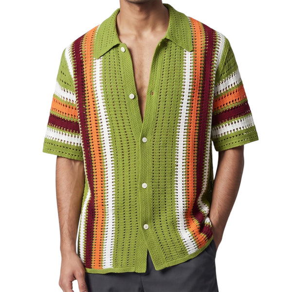 Olive & Citrus Crochet Shirt