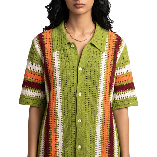 Olive & Citrus Crochet Shirt