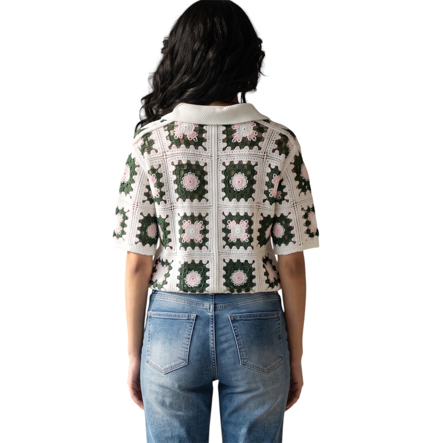 Granny Square Crochet Shirt