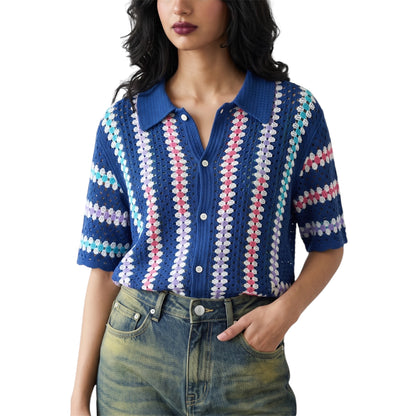 Sea Breeze Crochet Shirt