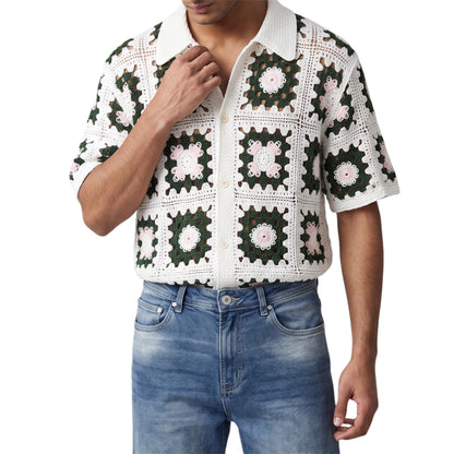 Granny Square Crochet Shirt