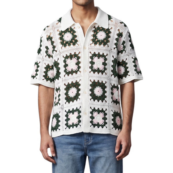 Granny Square Crochet Shirt