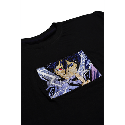 Embroidered Sasuke Uchiha Anime t-shirt