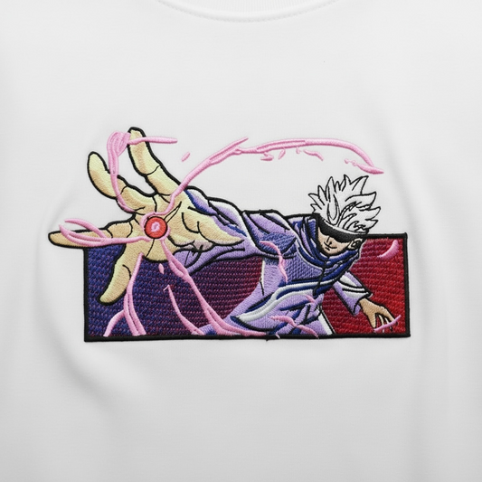 Embroidered Gojo Satoru Anime t-shirt