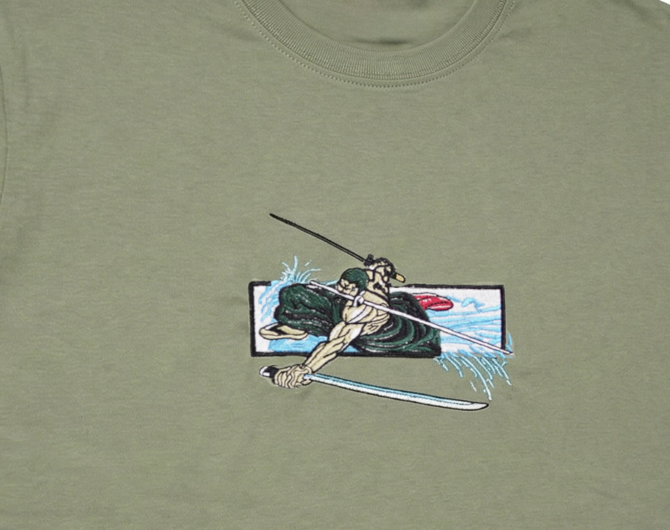 Embroidered Zoro Anime t-shirt