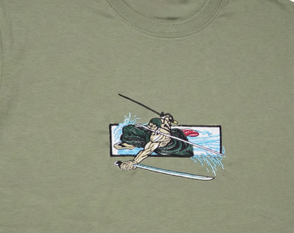 Embroidered Zoro Anime t-shirt