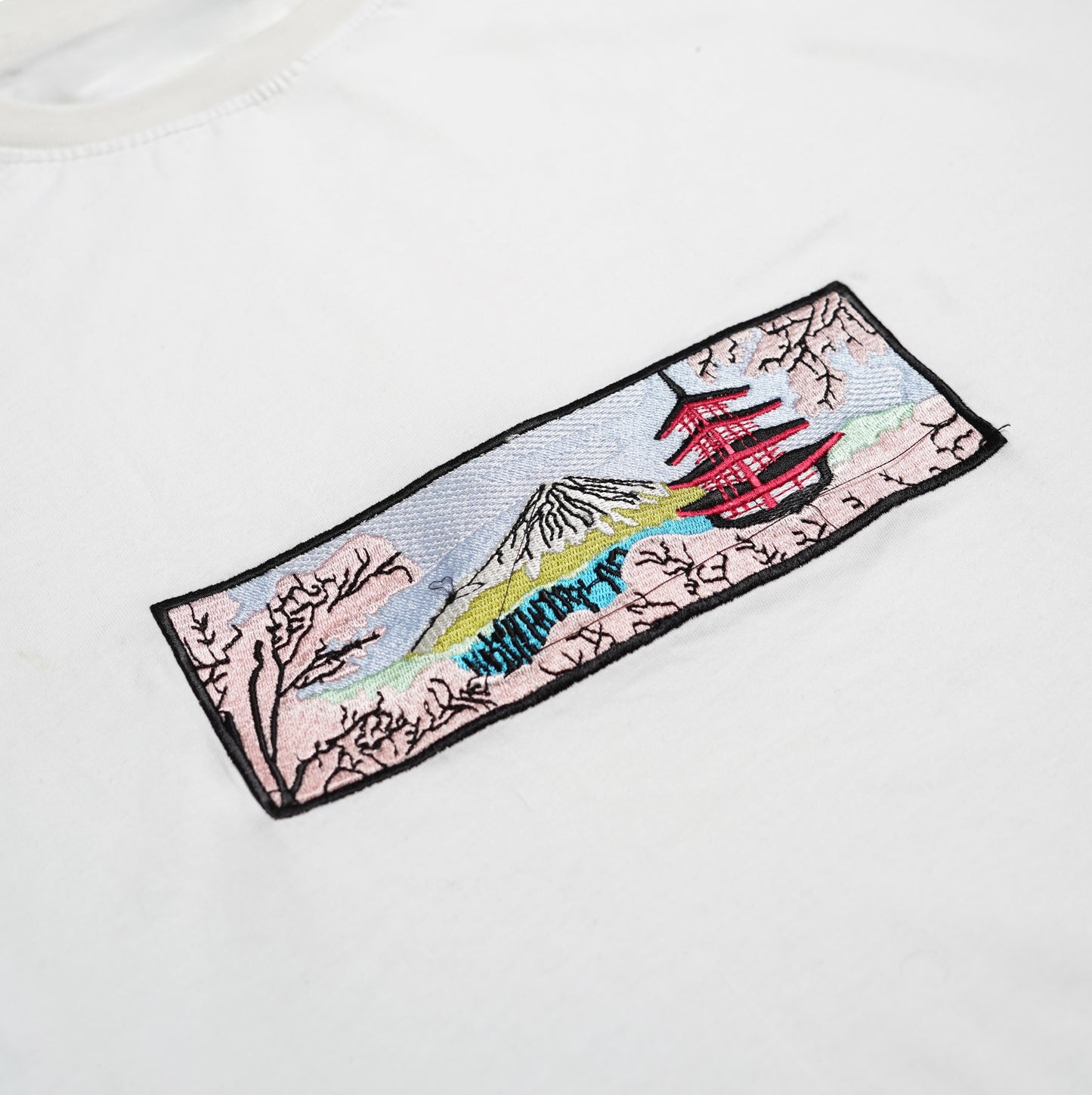 Embroidered Japanese Blossom Anime t-shirt