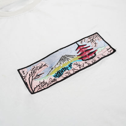 Embroidered Japanese Blossom Anime t-shirt