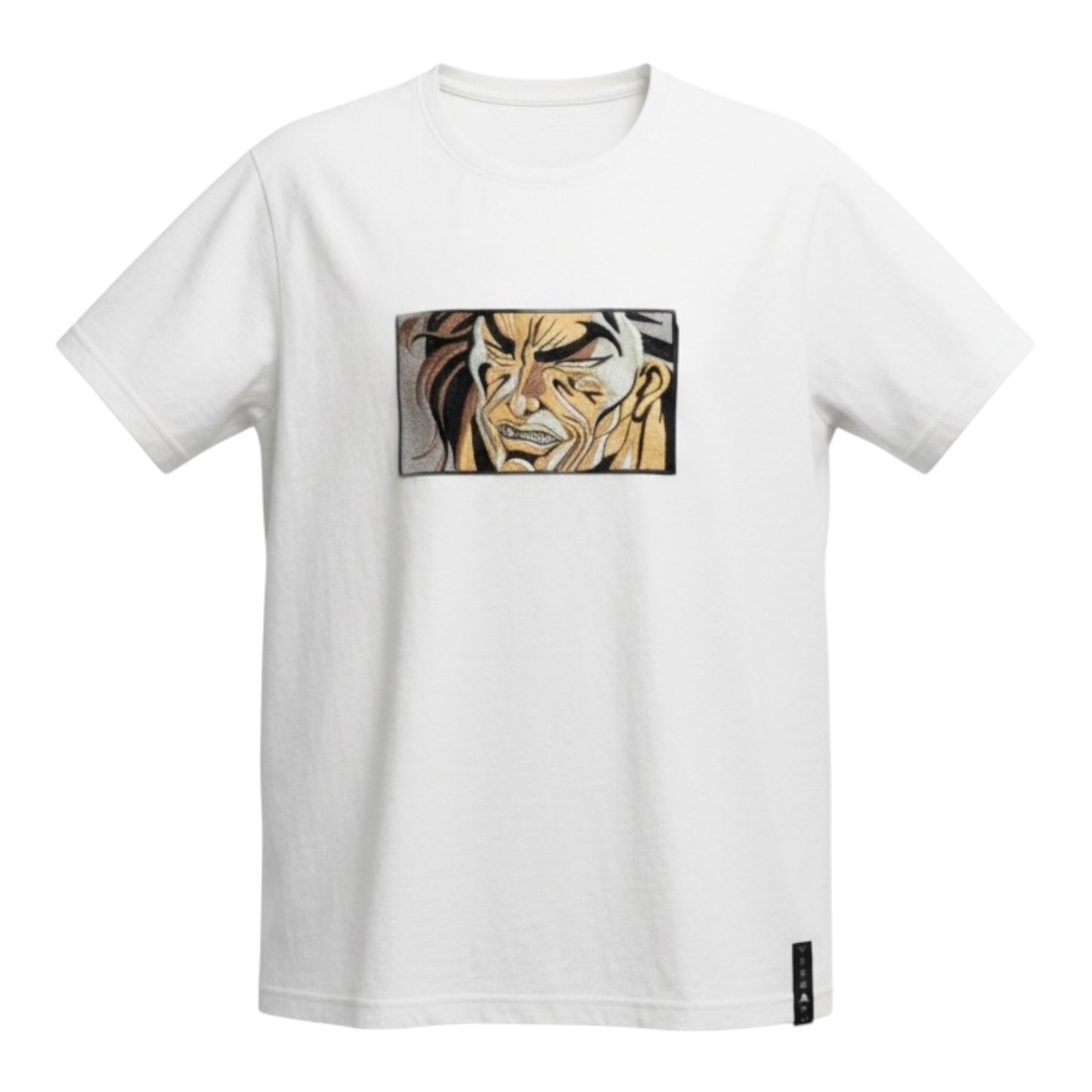 Embroidered “Yujiro Hanma”Anime White t-shirt