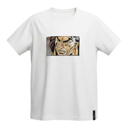 Embroidered “Yujiro Hanma”Anime White t-shirt