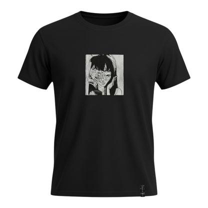 Embroidered Junji Ito Maniac Anime Black t-shirt