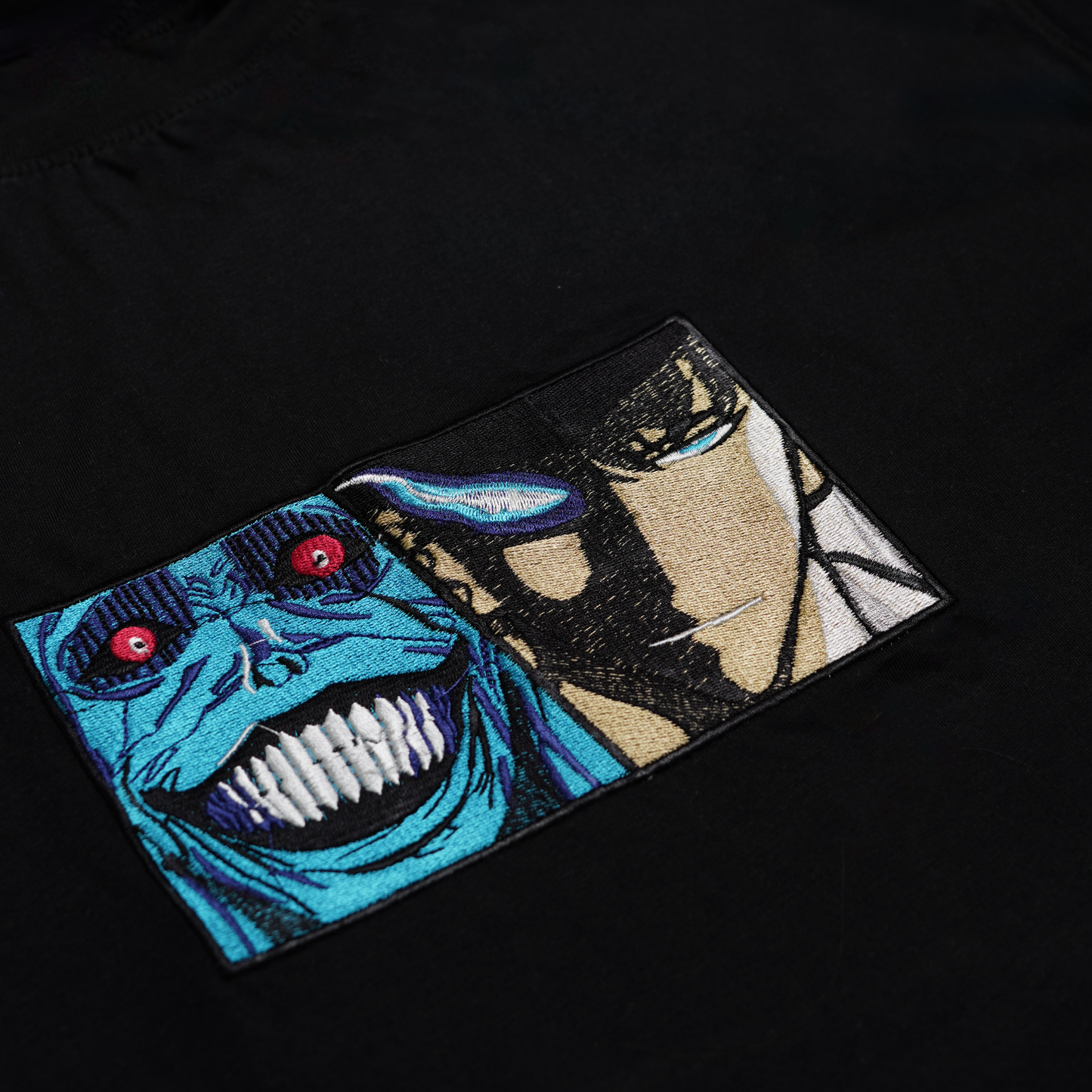Embroidered Solo Leveling Anime Black t-shirt