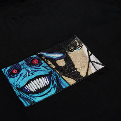 Embroidered Solo Leveling Anime Black t-shirt