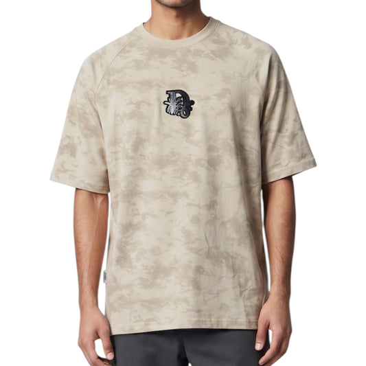 Embroidered Patch Cloudwash -Oversized Raglan Tshirt