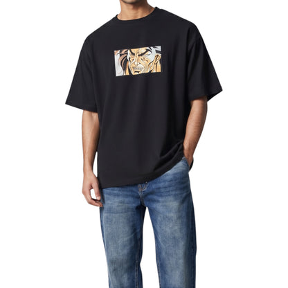 Embroidered Yujiro Hanma Black t-shirt