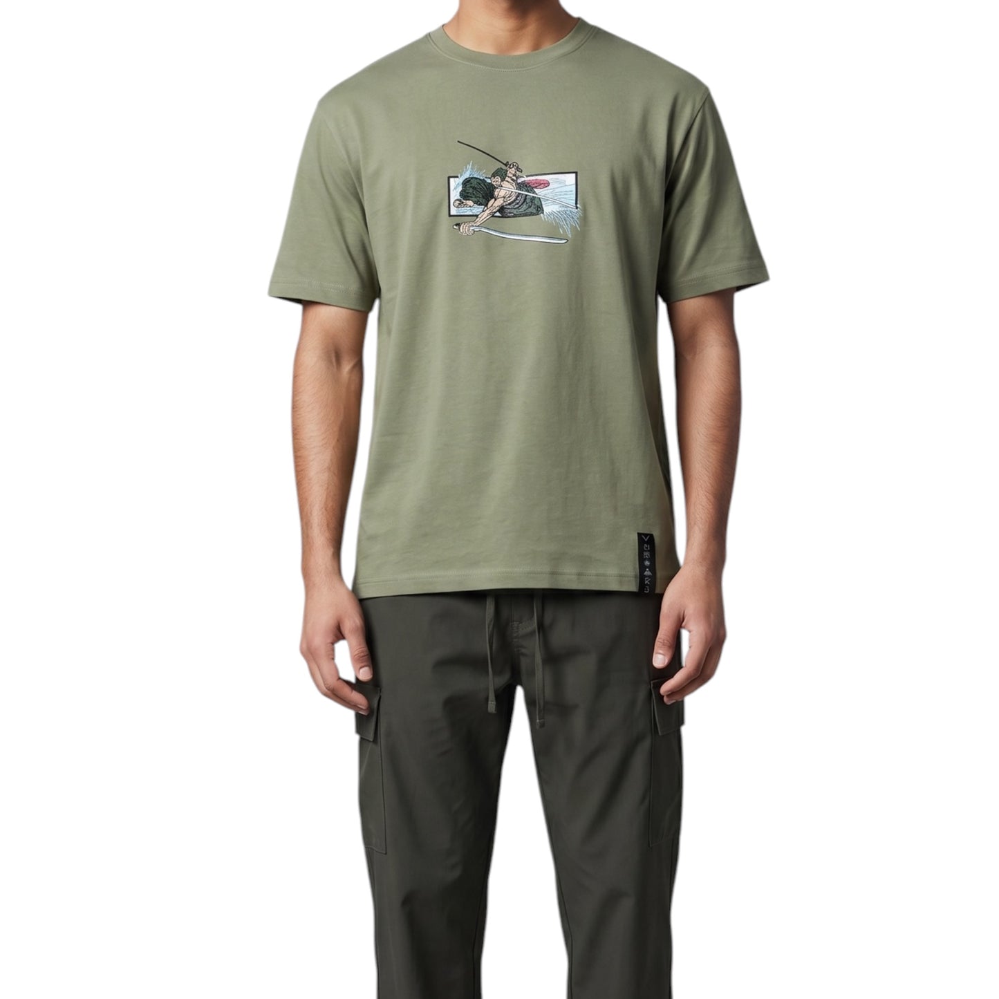 Embroidered Zoro Anime t-shirt