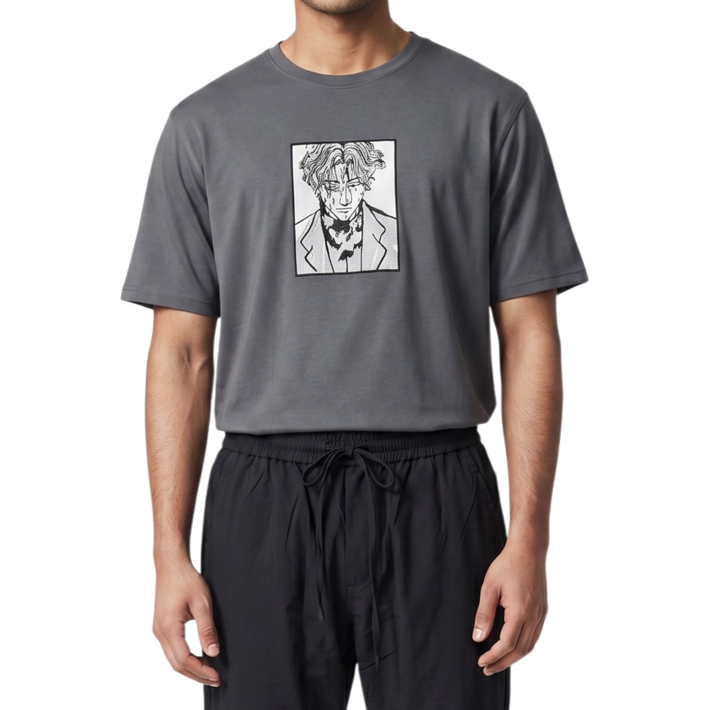 Embroidered Johan Liebert Anime t-shirt