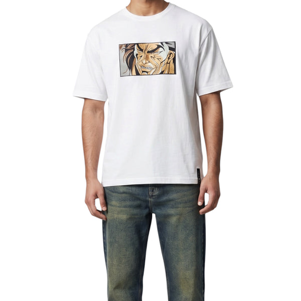 Embroidered “Yujiro Hanma”Anime White t-shirt