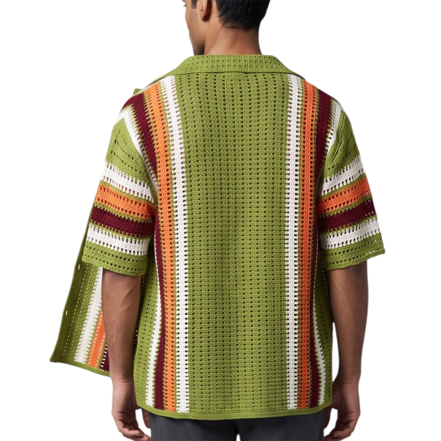 Olive & Citrus Crochet Shirt