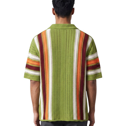 Olive & Citrus Crochet Shirt